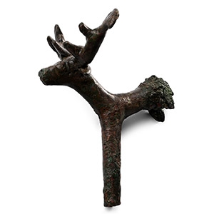 Western Asiatic Bronze Stag Finial