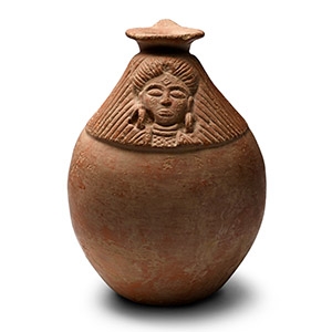 Western Asiatic Red Terracotta Jug with Face