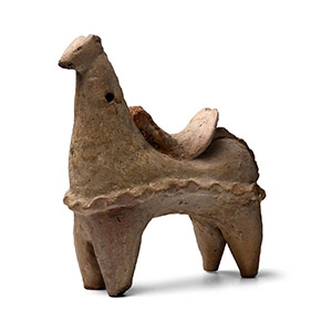 Western Asiatic Terracotta Animal with Saddle