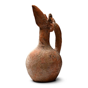 Western Asiatic Terracotta Zoomorphic Bichrome Jug