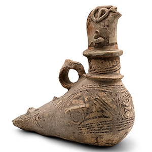 Western Asiatic Terracotta Vessel with Bird Head
