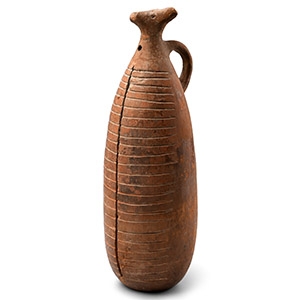 Mesopotamian Terracotta Jug with Animal Head
