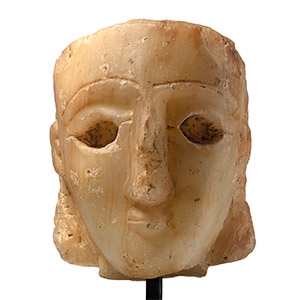 South Arabian Alabaster Head of a Female