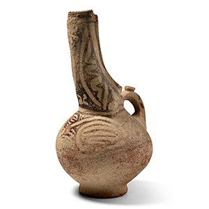 Western Asiatic Painted Channel Spouted Terracotta Vessel
