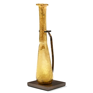 Roman Yellow Glass Bottle