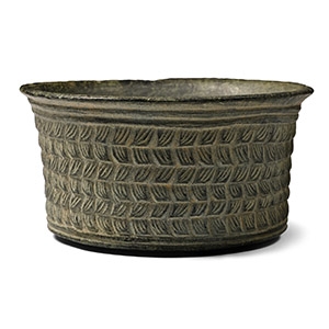 Bactrian Stone Bowl with Wavy Design