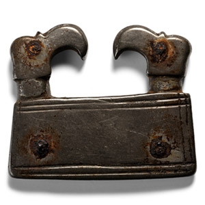 Gothic Bronze Buckle Plate Mount with Eagles