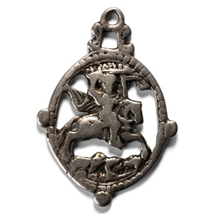 Post Medieval Silver Pendant with Saint James