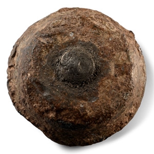 Viking Lead Weight with Inlaid Silver Stud