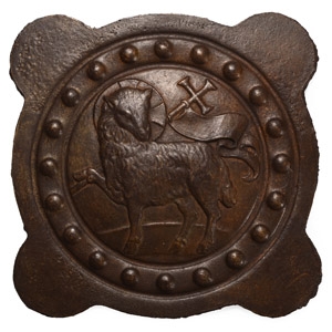 Post Medieval Bronze Plaque with Lamb of God