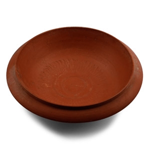 Roman Redware Bowl with Flaming Sun Design