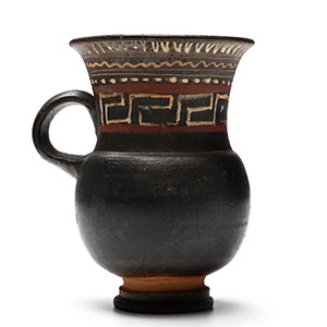 Greek Gnathian Black-Glazed Thistle Jug