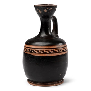 Greek Black-Glazed Lekythos