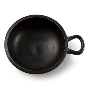 Greek Black-Glazed Single-Handled Cup