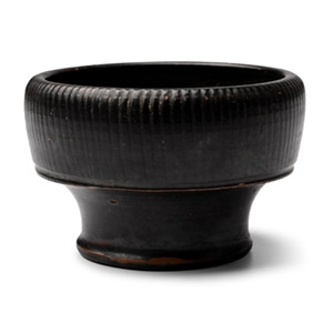 Greek Attic Black-Glazed Ribbed Cup