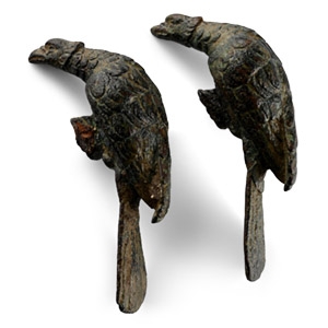 Georgian Bronze Bird Statuette Pair