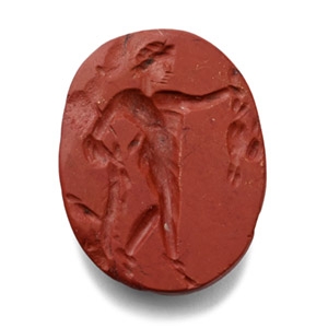 Roman Red Jasper Gemstone with Mercury