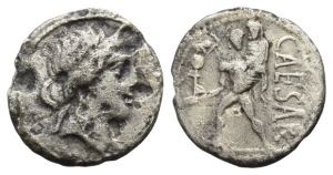 The Caesarians, Julius Caesar AR Denarius.