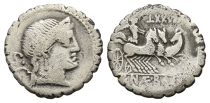 C. Naevius Balbus AR Serrate Denarius.