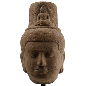 South East Asian Sandstone Head of the God Shiva