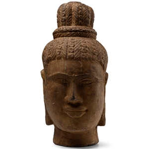 Khmer Style Sandstone Head of the God Shiva
