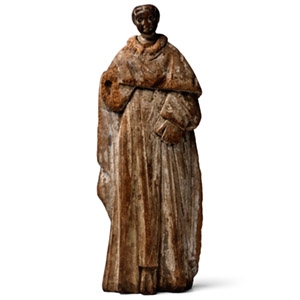 Post Medieval Wooden Statue of a Dominican Priest
