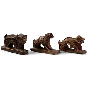 Post Medieval Carved Bone Lion Collection