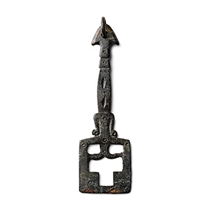 Viking Decorated Bronze Latch Key
