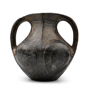 Chinese Han Sichuan Black Eye Pottery Amphora