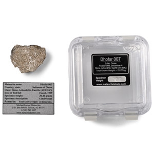 Dhofar 007 Eucrite Achondrite (AEUC-C) Cut and Polished Meteorite