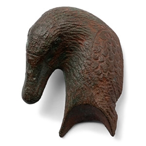 Roman Bronze Ducks Head Applique