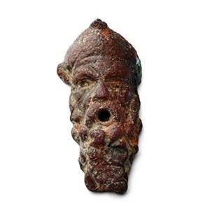 Roman Bronze Silenus Mask