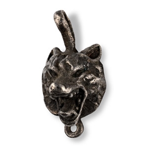 Post Medieval Silver Snarling Fox Pendant