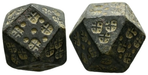 Islamic Polyhedral Bronze Weight of 2 Uqiya.