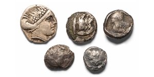 Group of Five [5] Greek AR Fractions.