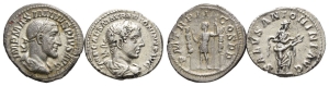 Group of Two [2] Roman Imperial AR Denarii.