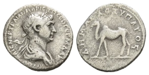 Trajan AR Drachm of Bostra(?), Arabia.