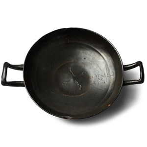 Greek Blackware Stemless Cup