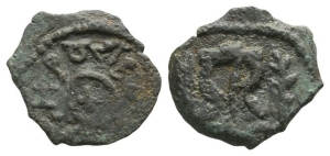 Judaea. Herodians, Herod I AE 2 Prutot.