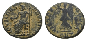 Time of Maximinus II BI Quarter Nummus.