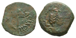 Judaea. Herodians, Agrippa I AE Prutah.