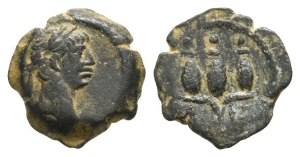 Trajan AE Dichalkon of Alexandria, Egypt.