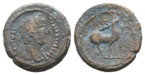 Hadrian AE Obol of Alexandria, Egypt.