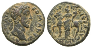 Commodus AE 25mm of Antioch ad Hippum, Decapolis.