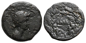 Julia Augusta (Livia) AE Diobol of Alexandria, Egypt.