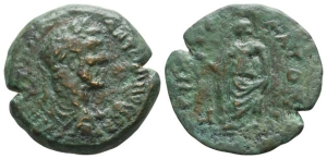 Antoninus Pius AE Hemidrachm of Alexandria, Egypt.