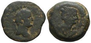 Vespasian AE Drachm of Alexandria, Egypt.