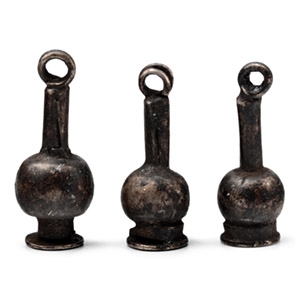 Egyptian Silver Poppy Amulet Group