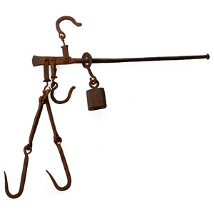 Iron Steelyard Scales Balance Arm with Counter Weight