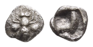 Ionia, Ephesos AR Tetartemorion.